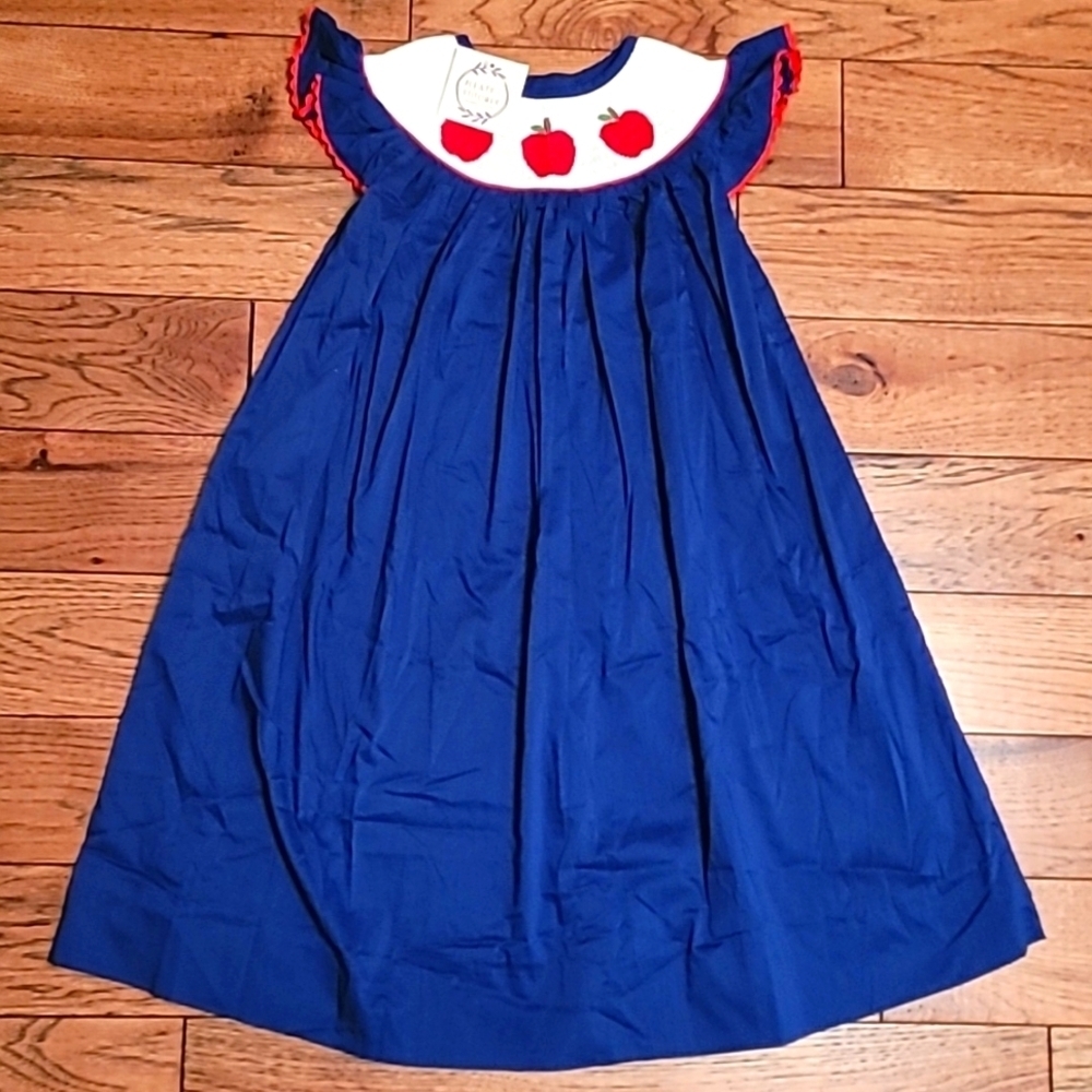 Pleats & Stitches Apple Pleated Dress - 4t